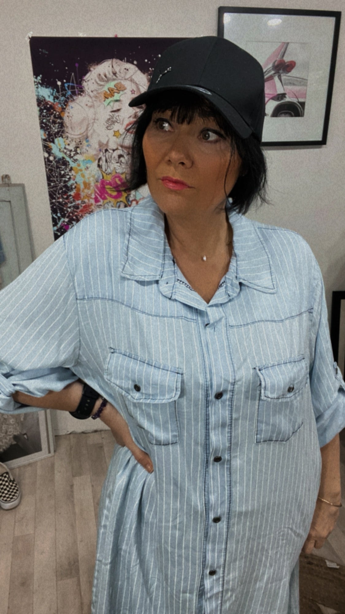 Robé Noé rayée Bleue/Blanc
