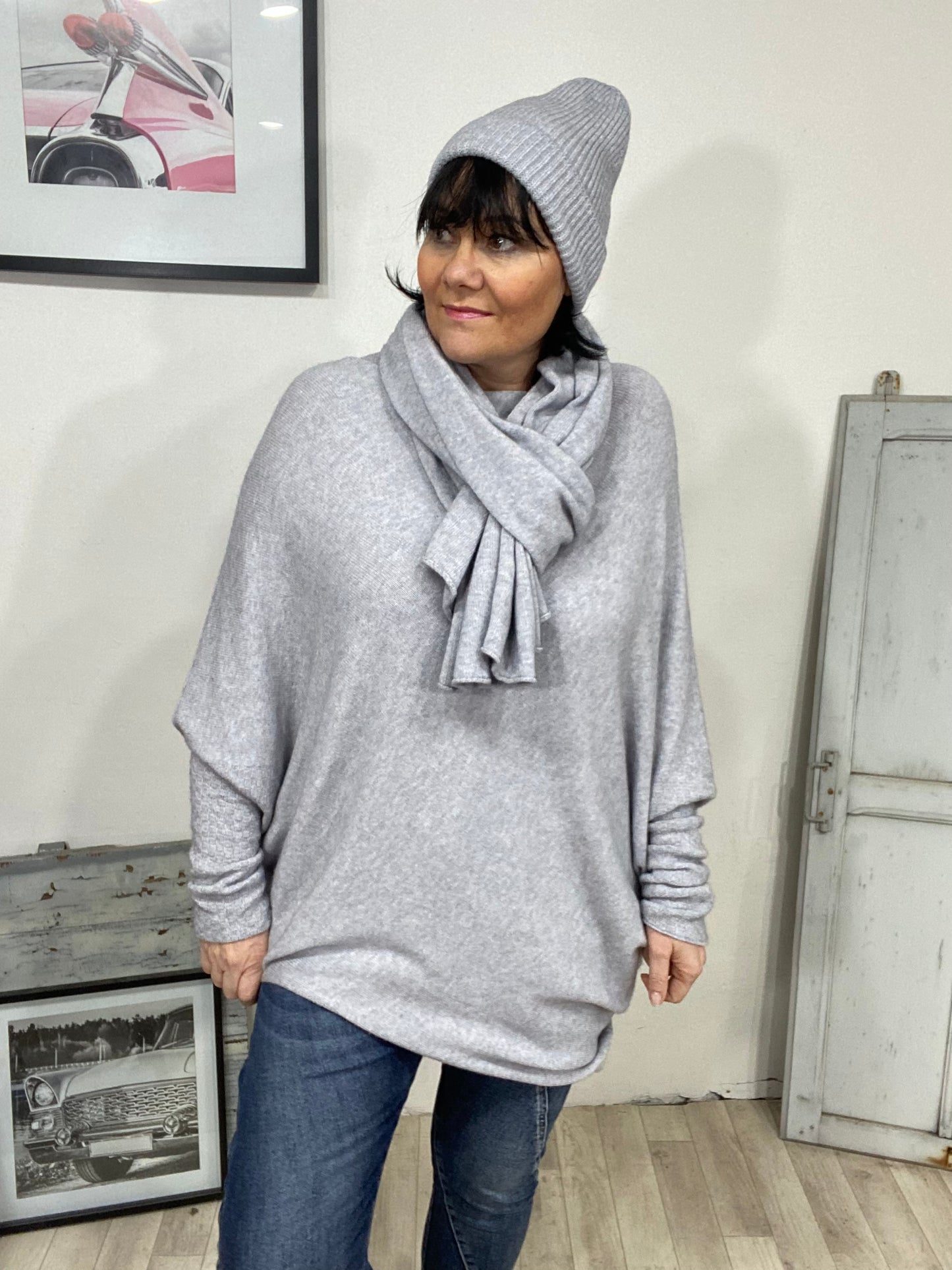 Ensemble Pull Bonnet Echarpe