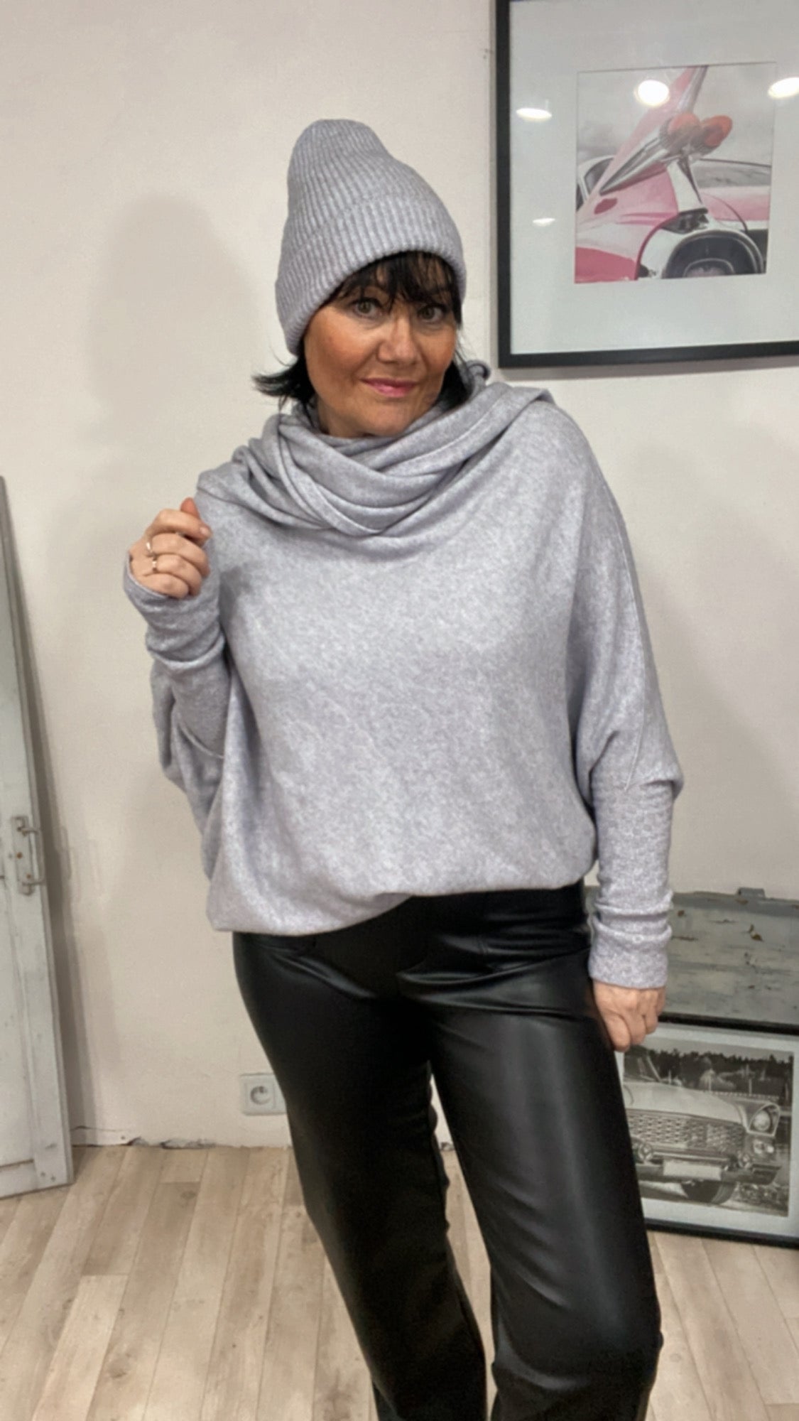 Ensemble Pull Bonnet Echarpe