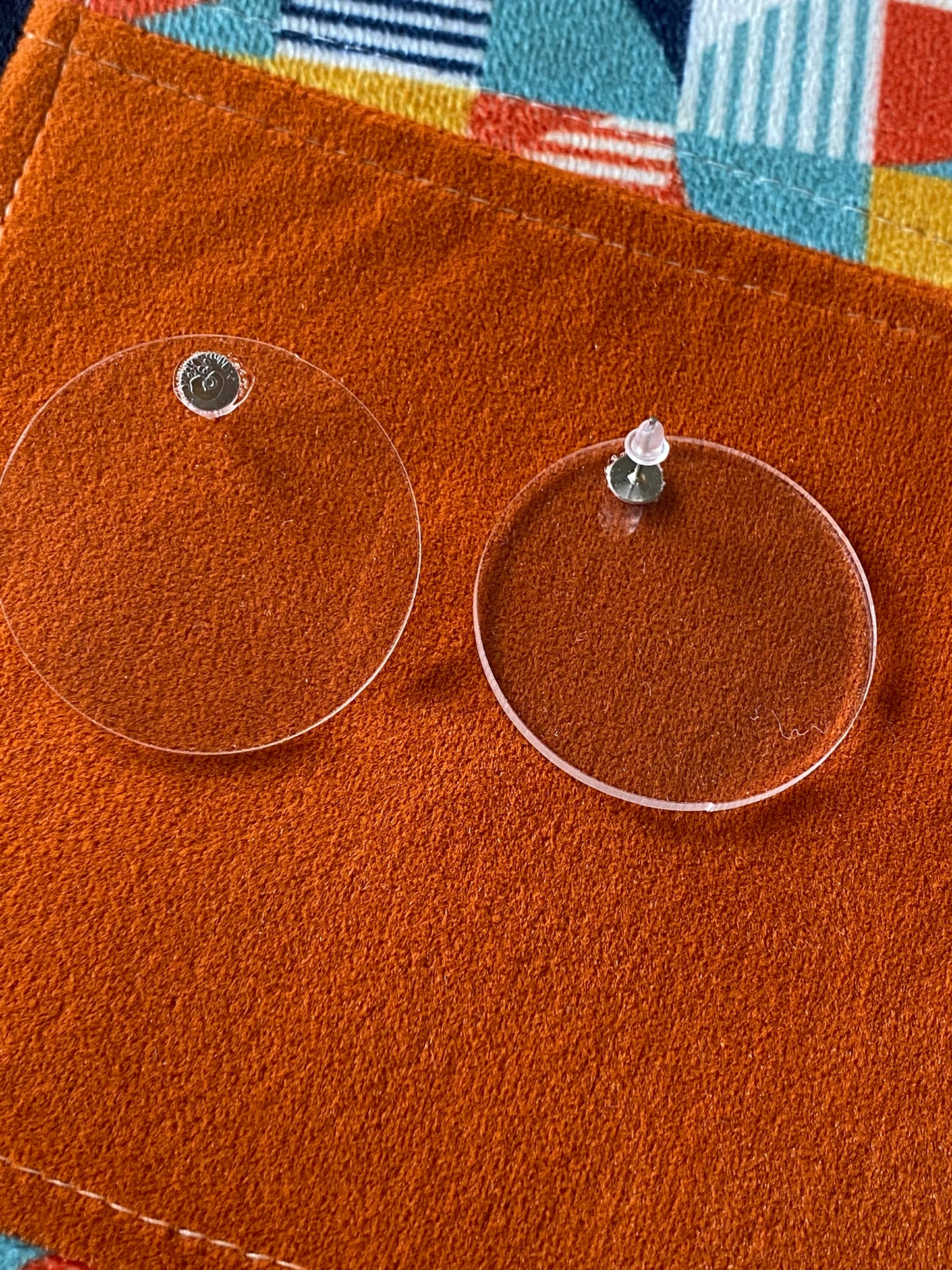 Boucles d'oreilles 70's rondes