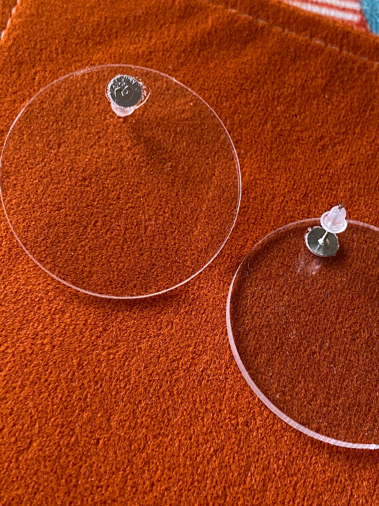 Boucles d'oreilles 70's rondes
