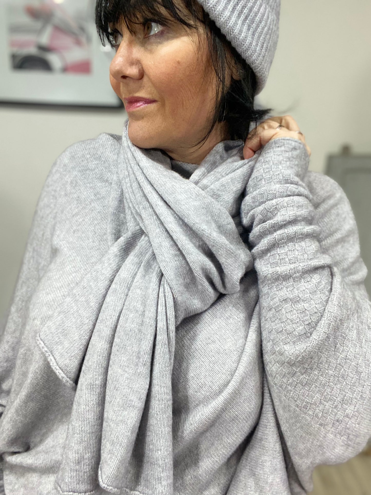 Ensemble Pull Bonnet Echarpe