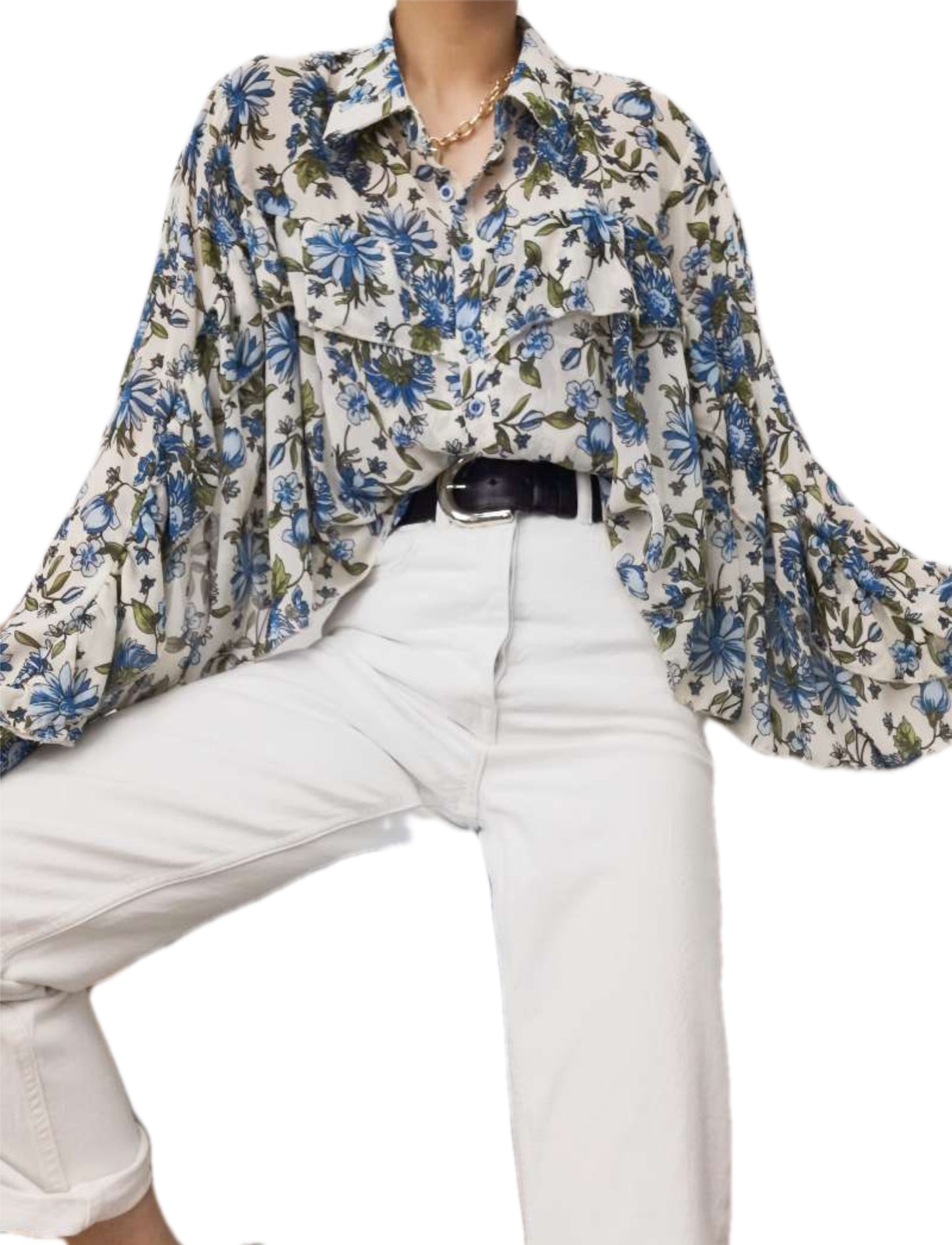 Blouse Chiara bleu ciel