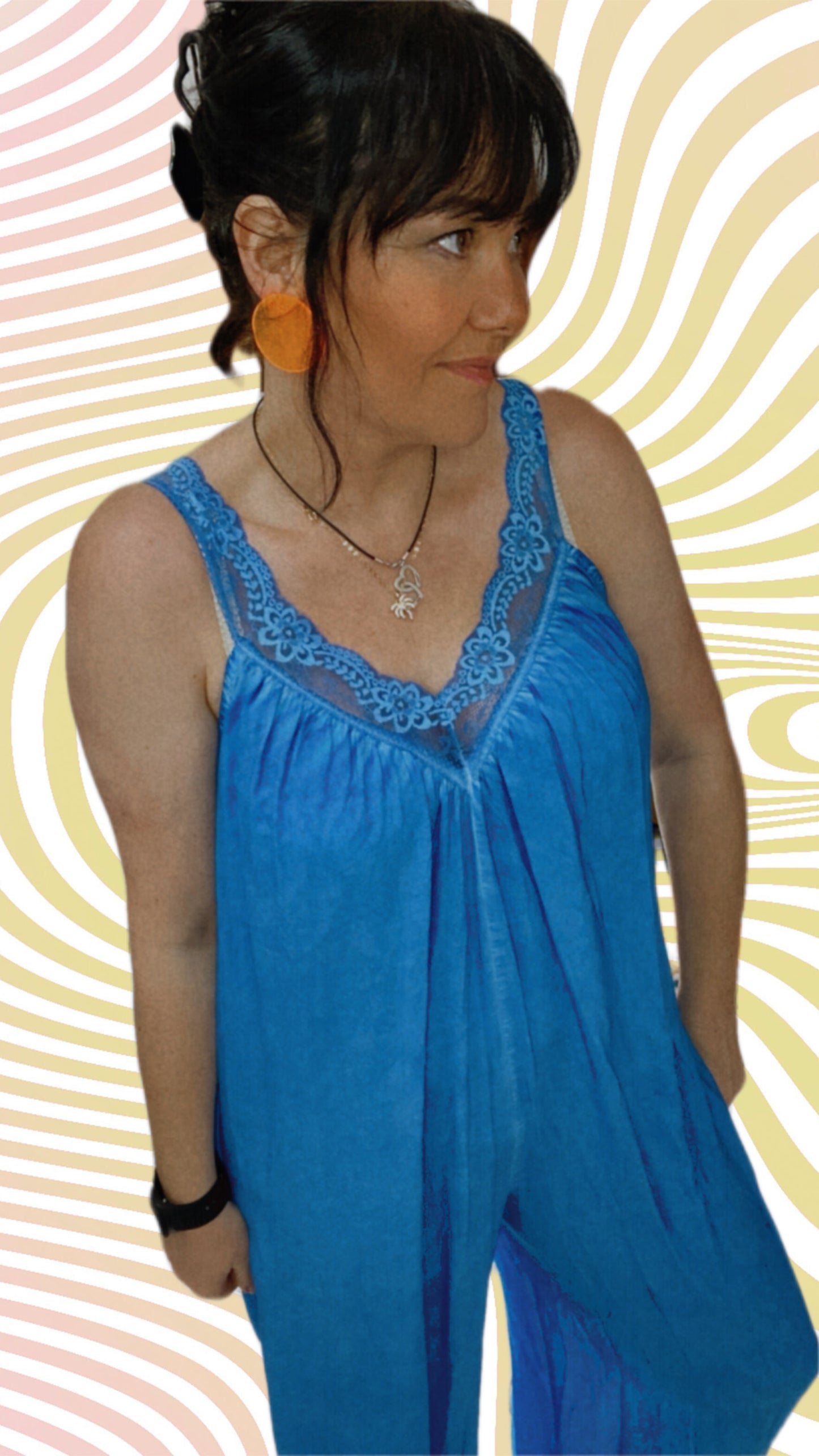Boucles d'oreilles 70's rondes