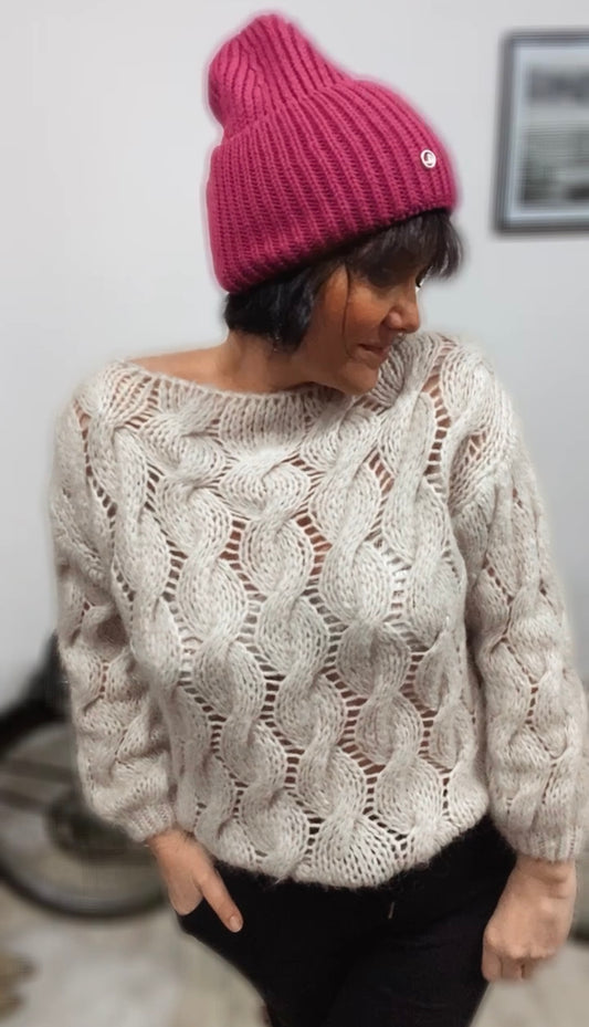 Bonnet Léonne rose bonbon