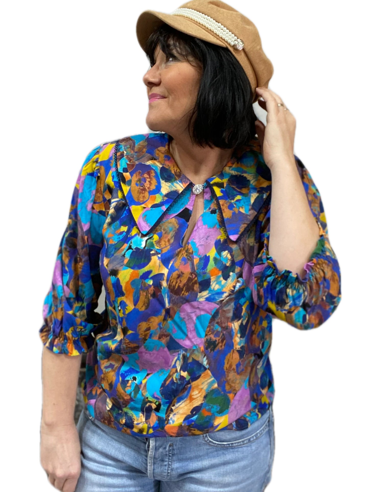 Chemise Léonie bleutée
