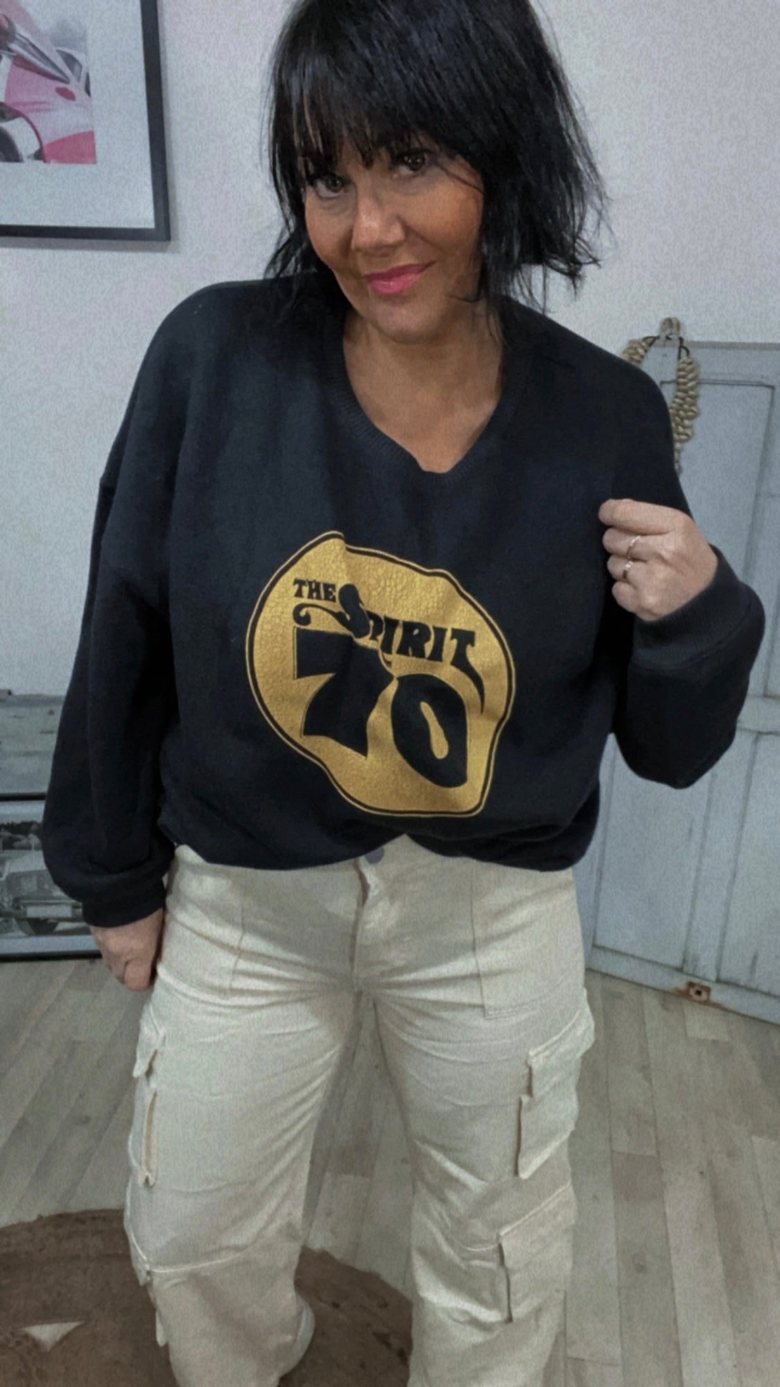 Jean Beige style utilitaire
