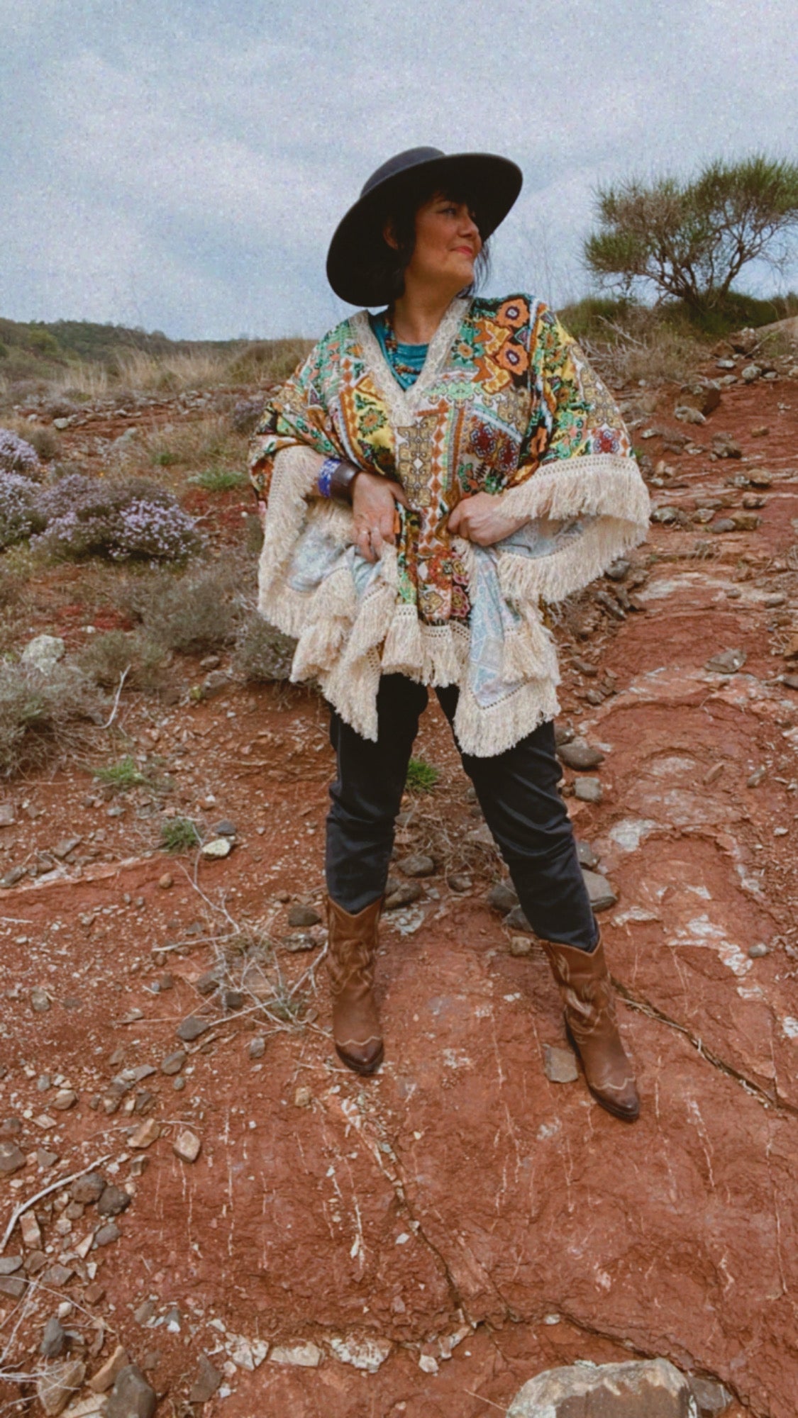 Poncho Soleil Indien