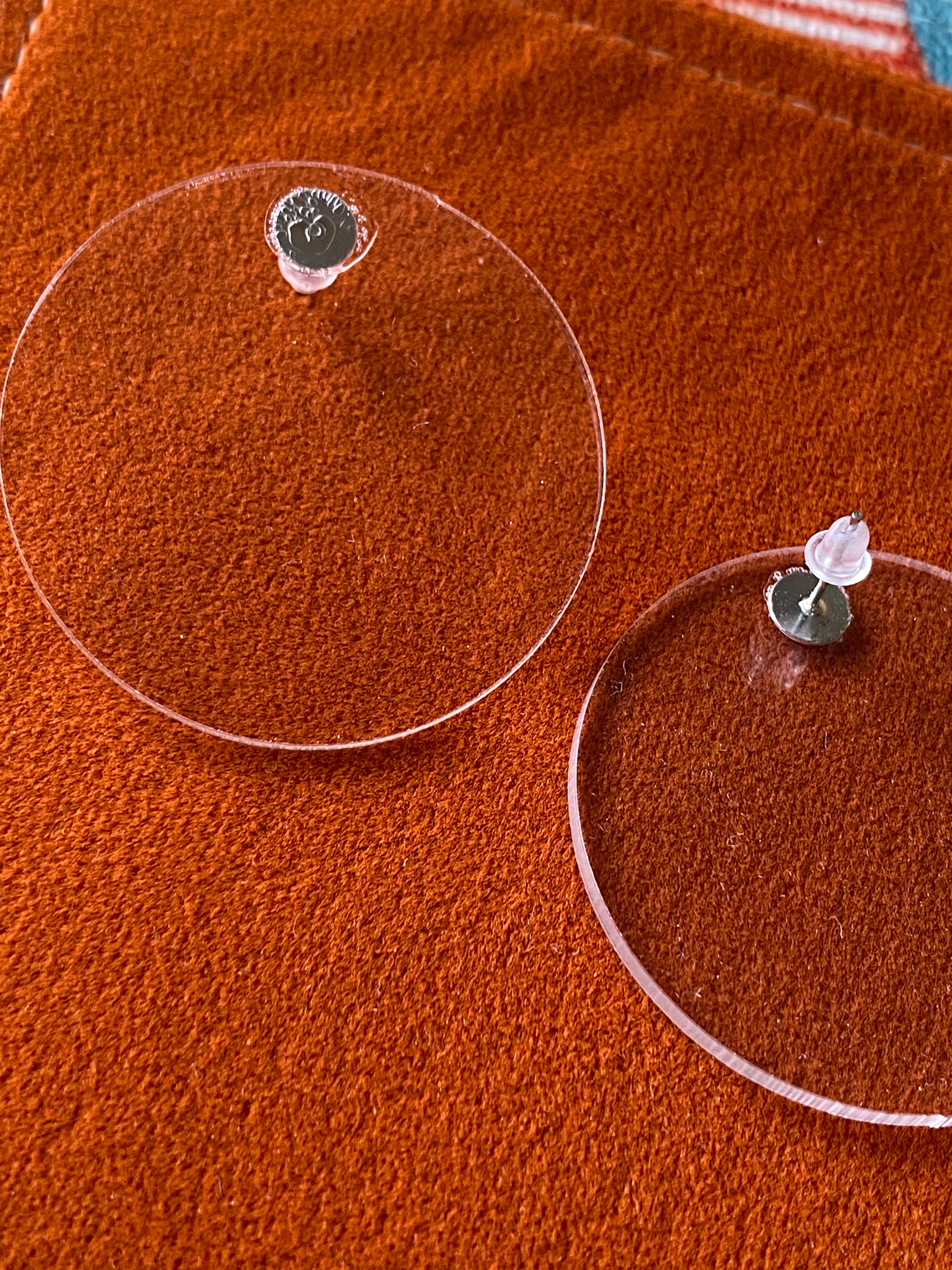 Boucles d'oreilles 70's rondes
