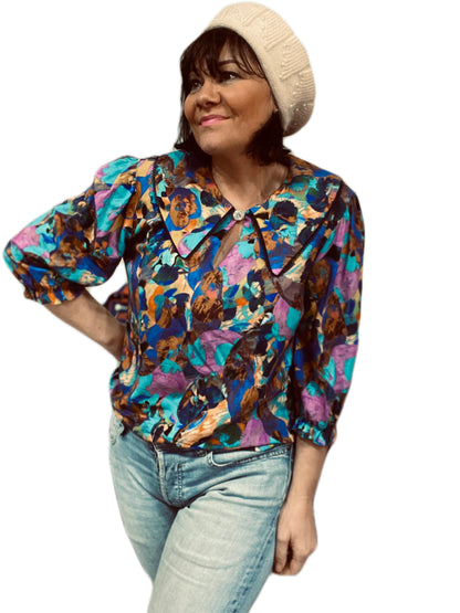 Chemise Léonie bleutée