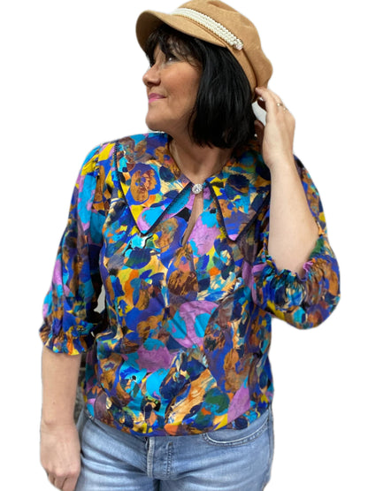 Chemise Léonie bleutée