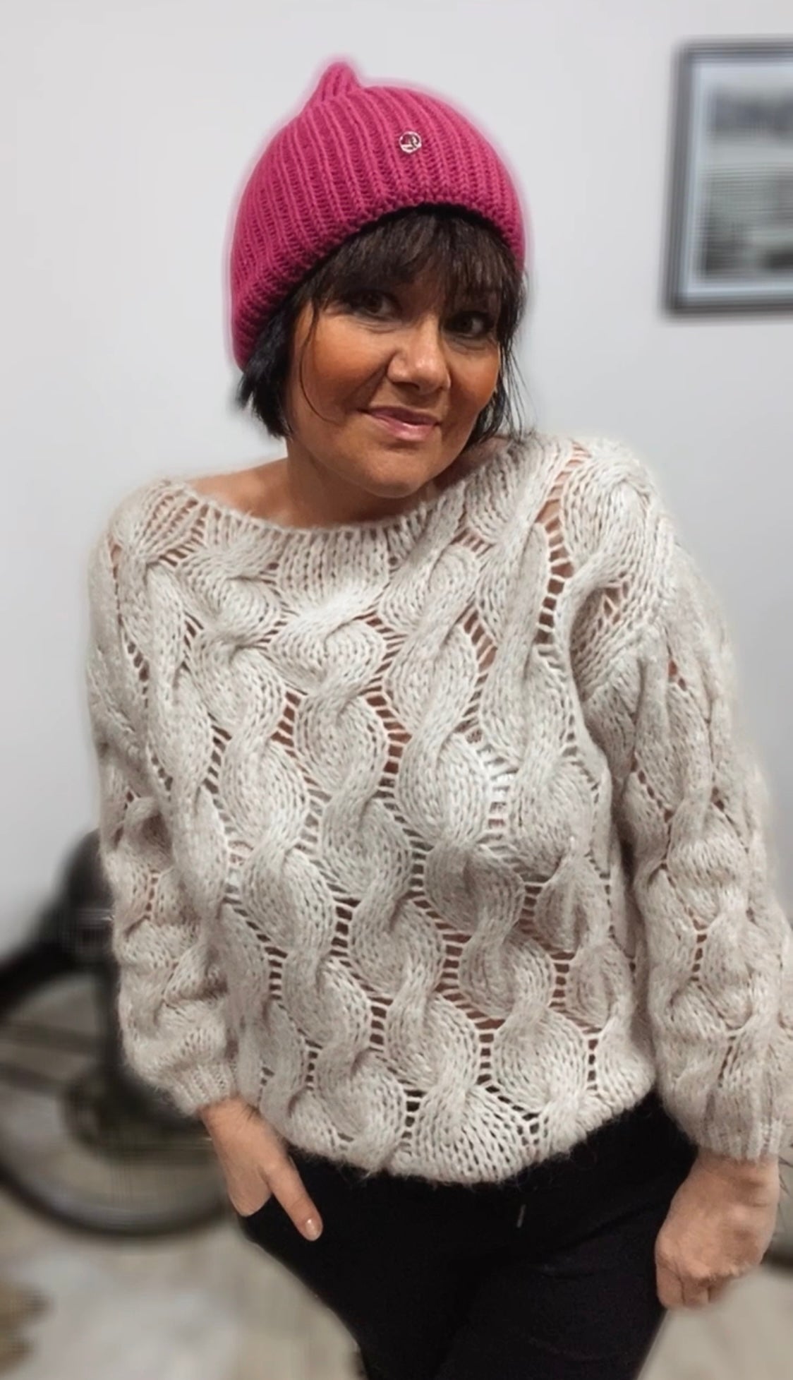 Bonnet Léonne rose bonbon