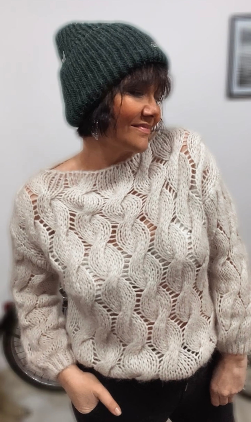 Bonnet Léonne vert sapin