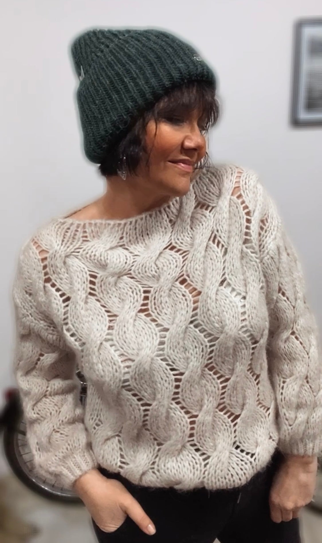 Bonnet Léonne vert sapin