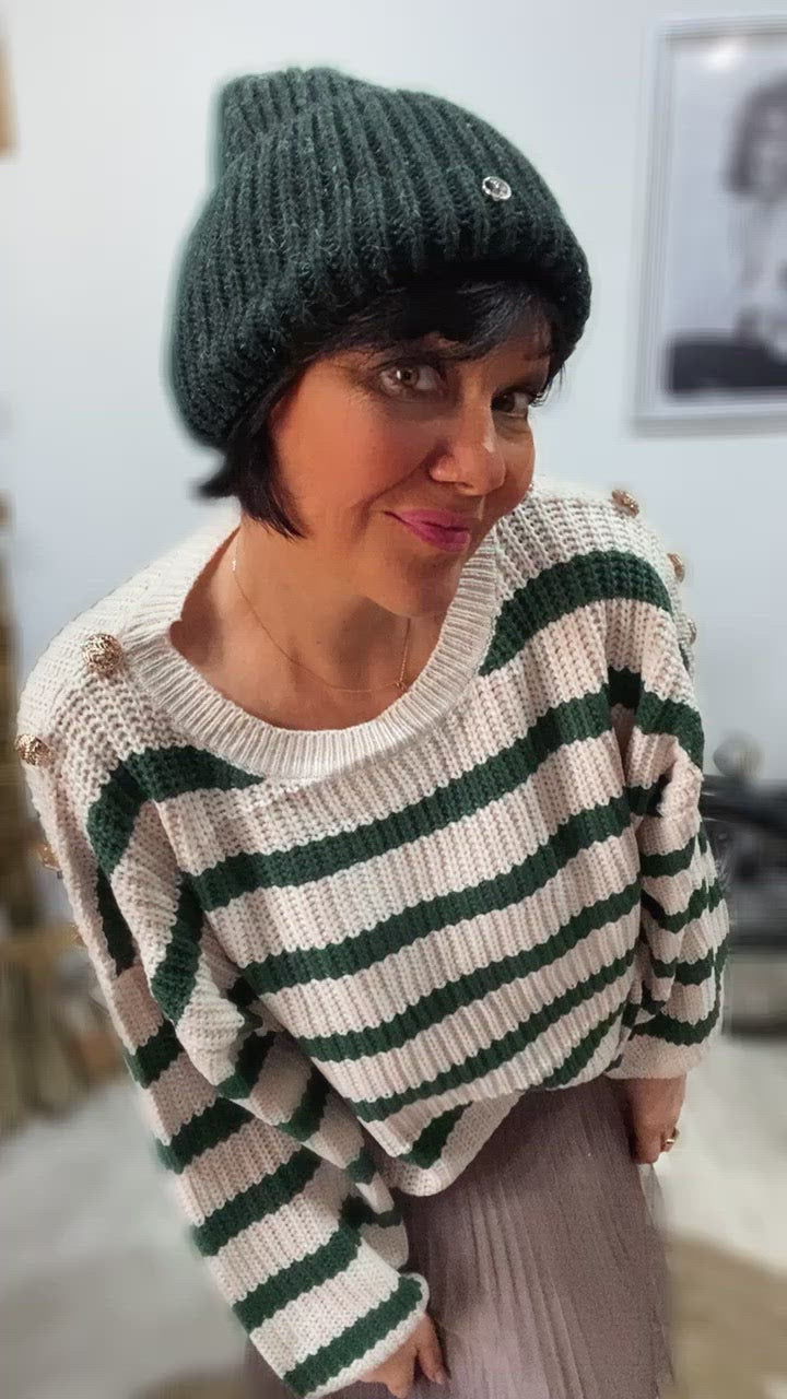 Bonnet Léonne vert sapin